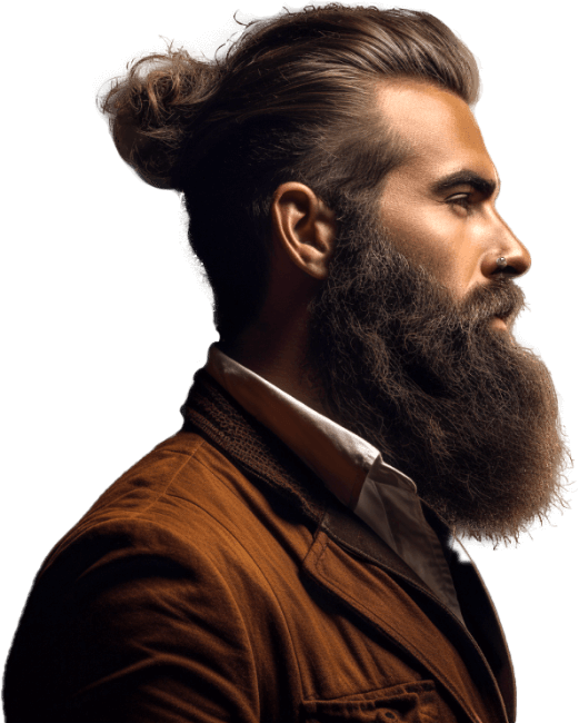 a man with a haircut